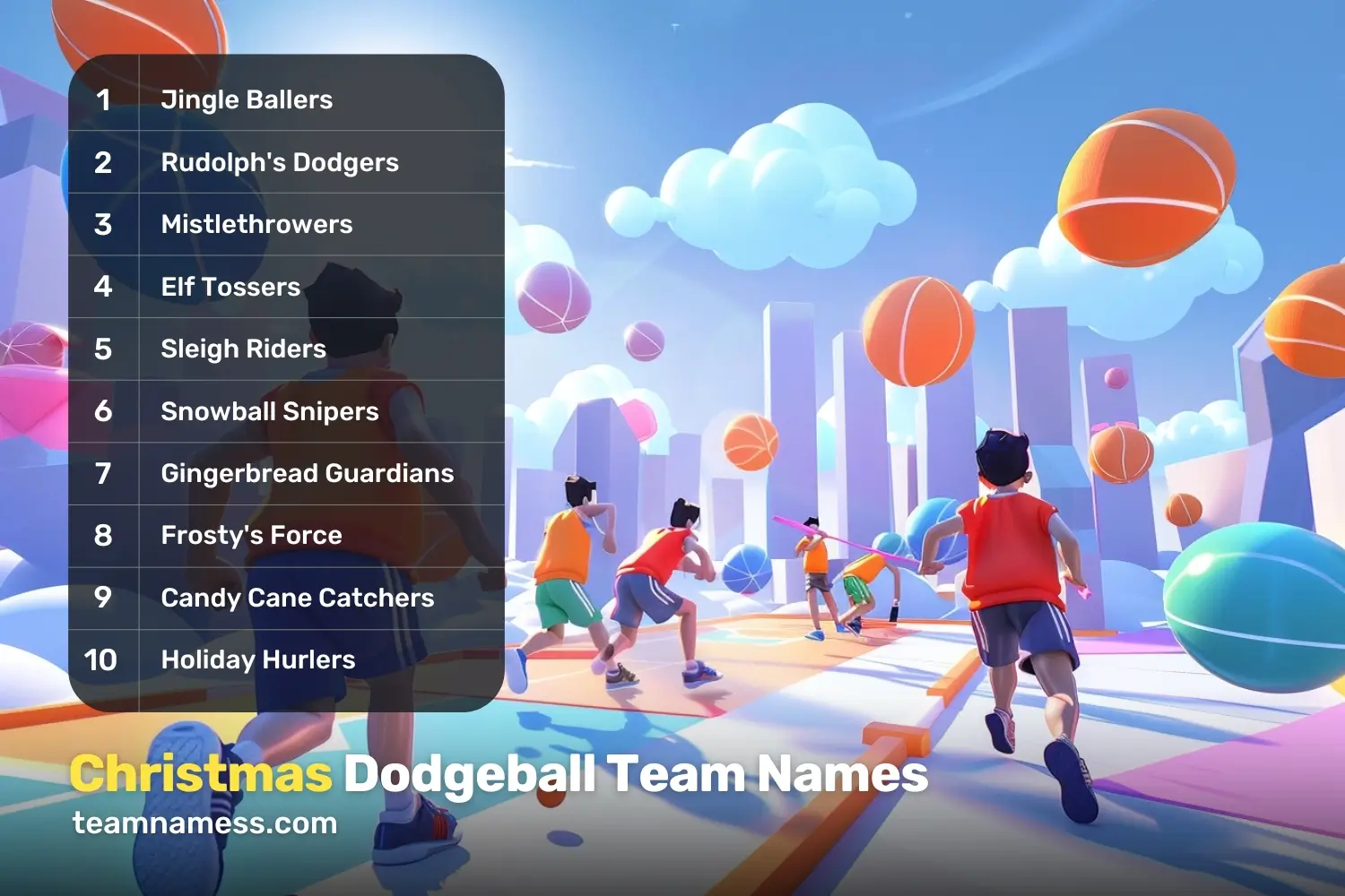 Christmas Dodgeball Team Names