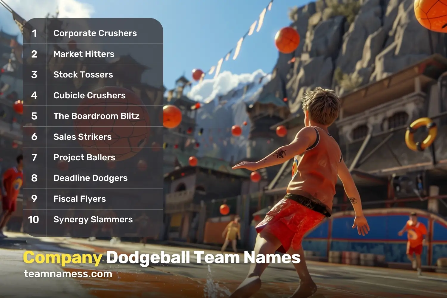 Company Dodgeball Team Names