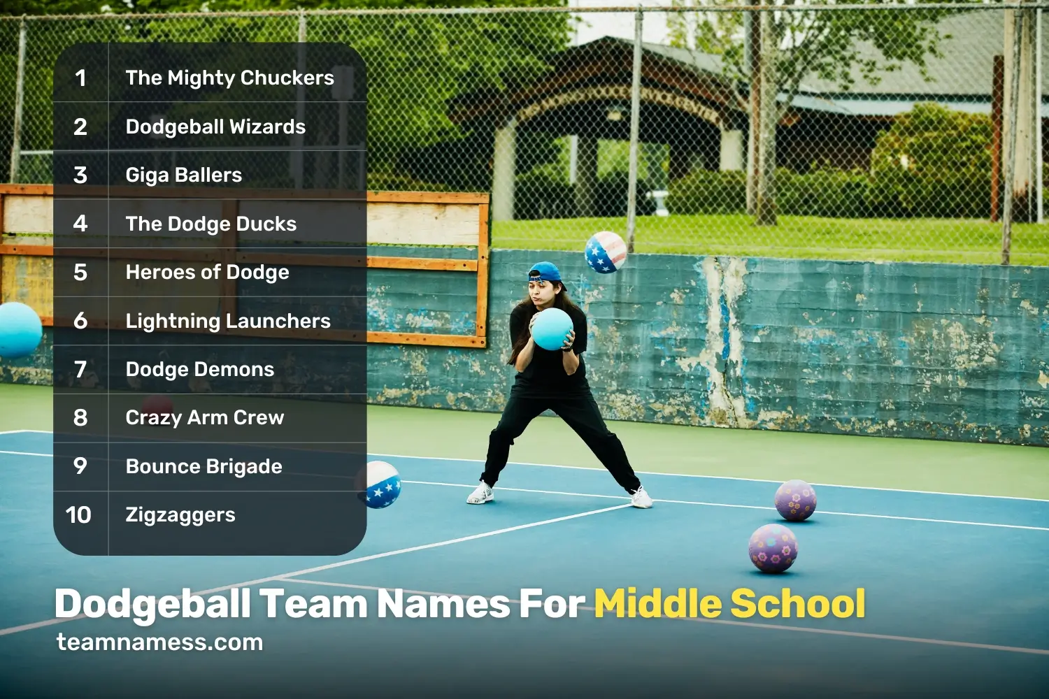 Dodgeball Team Names For Middle School