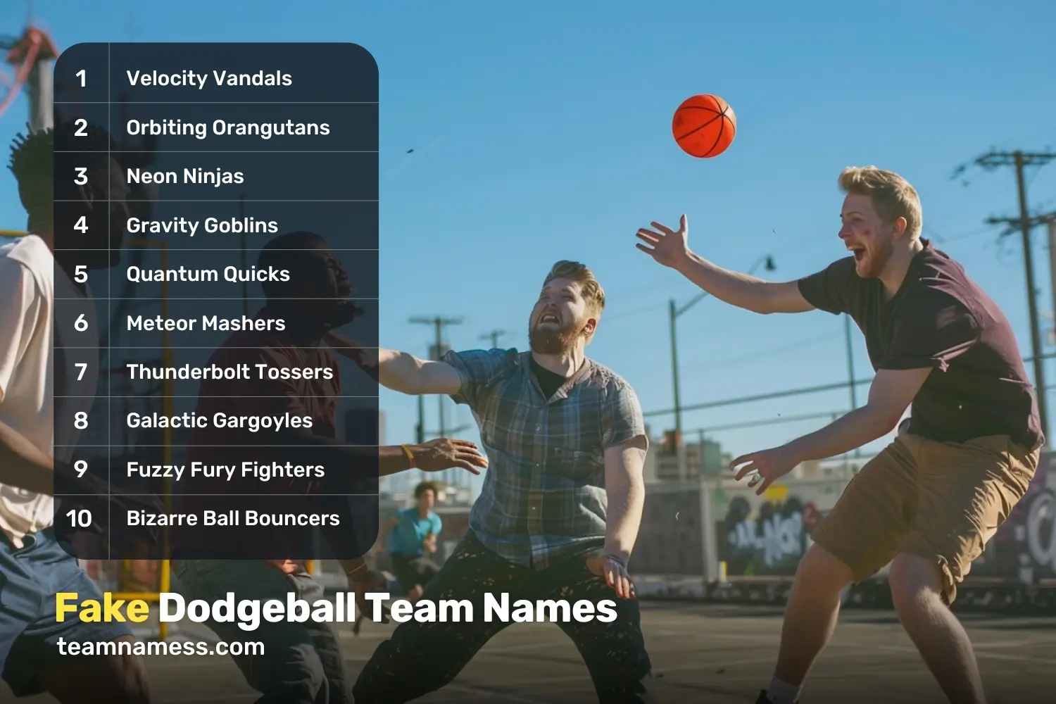 Fake Dodgeball Team Names