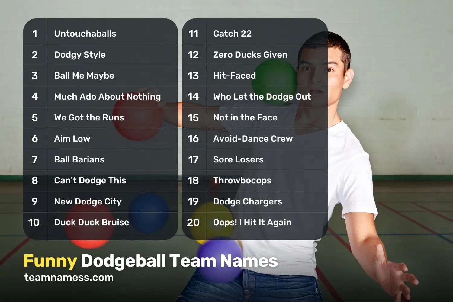 Funny Dodgeball Team Names