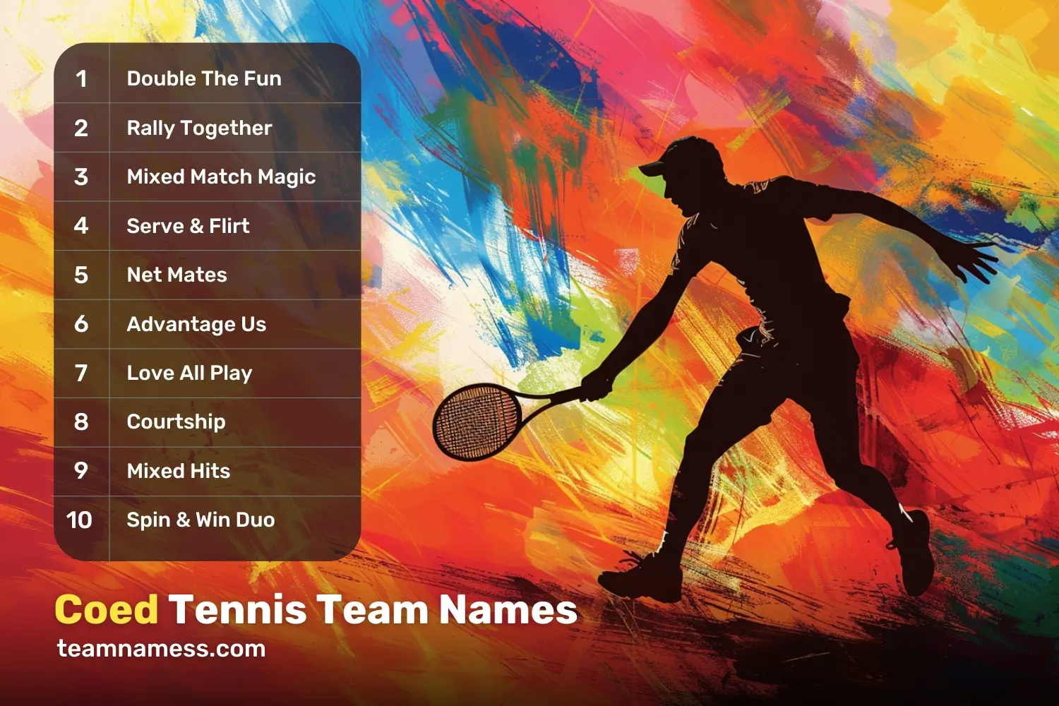 Coed Tennis Team Names
