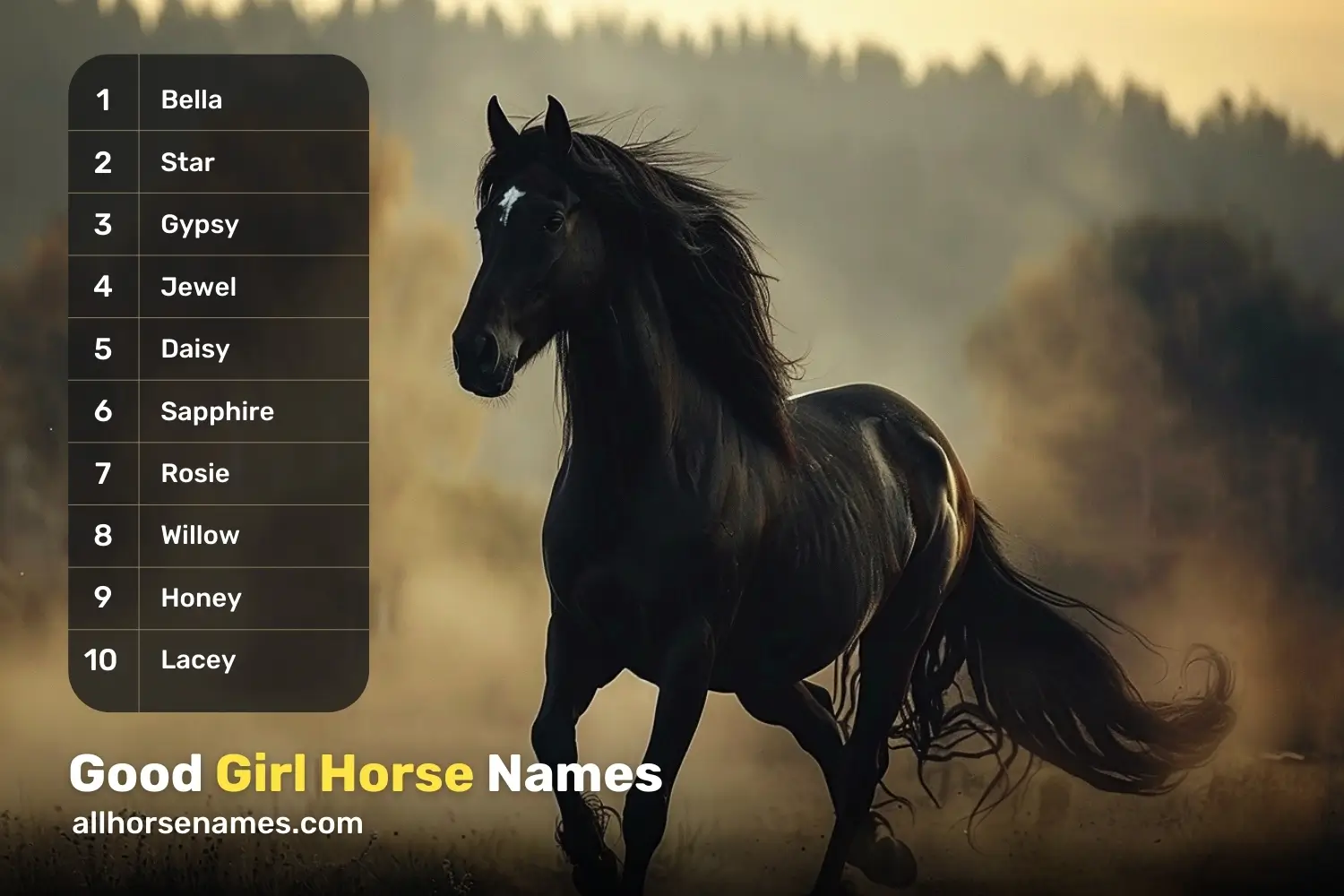 Good Girl Horse Names