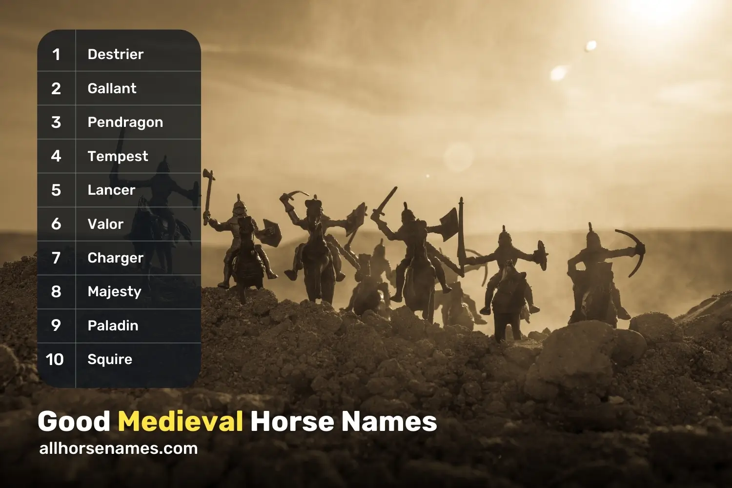 Good Medieval Horse Names