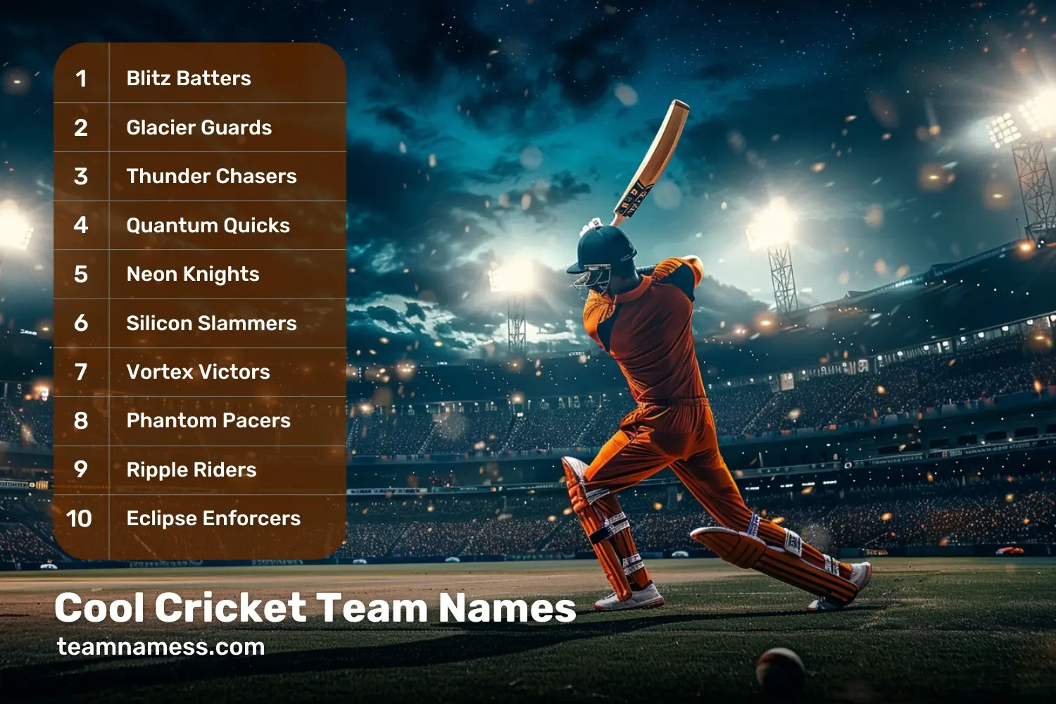 Cool Cricket Team Names