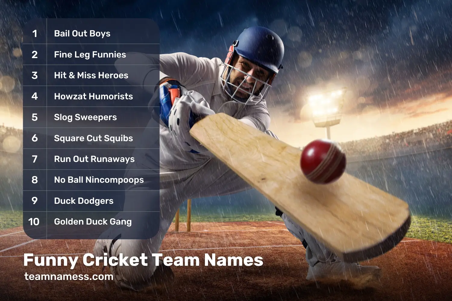 Funny Cricket Team Names