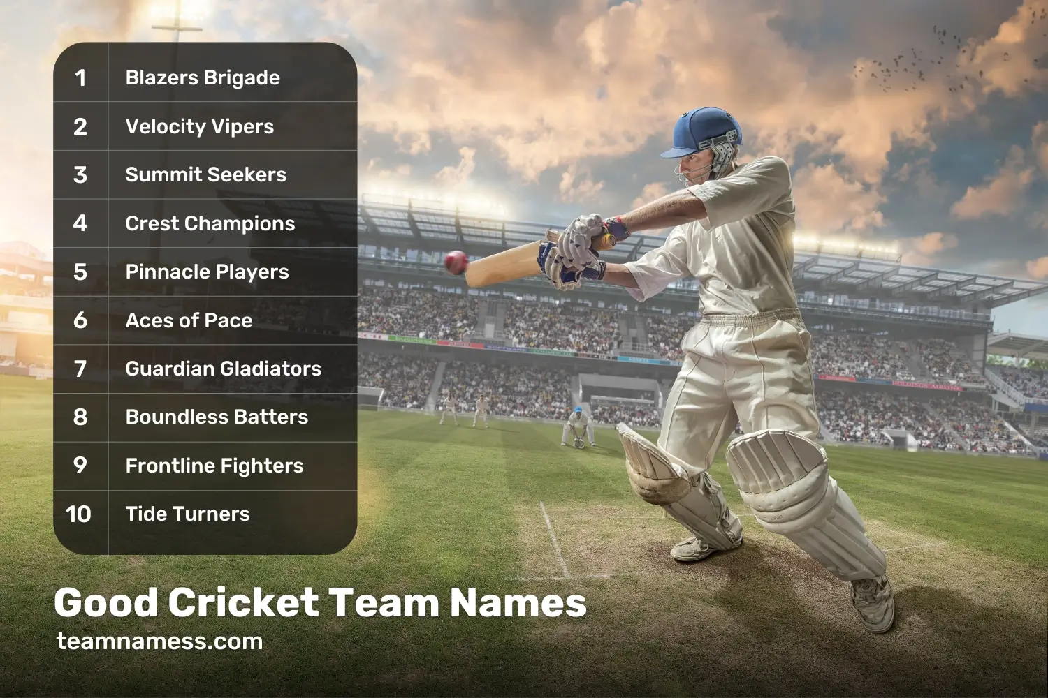 Good Cricket Team Names