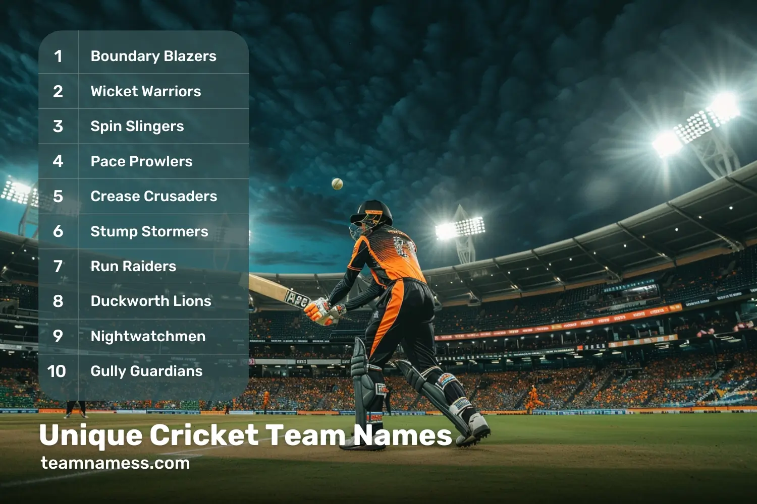 Unique Cricket Team Names